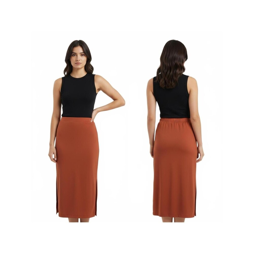Halogen Midi Skirt - Side Slit - Comfortable - Size M